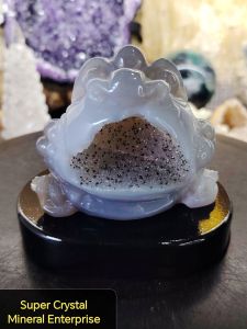 Natural Madagascar Collection Agate Crystal Toad Carved Ornament ACT04 #AgateCrystal
