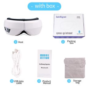 6D Smart Portable Vibration Eye Massager Airbag Compress Eye Care Tool Bluetooth Music Eye Massage Relax Fatigue Sleepping Mask
