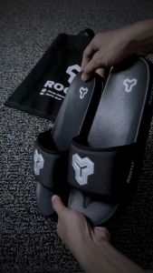 Rootly - Sandal Pria Flip Flop Brand Silver