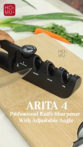 HOMU ARITA 4 Professional Knife Sharpener With Adjustable Angle Pengasah Pisau 4 in 1 dengan Pengatur Sudut