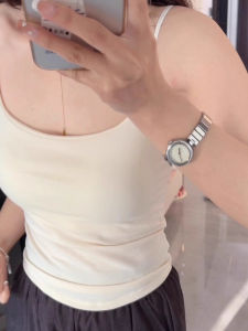 chaqi | White Strapless Vest Women Summer 2025 New Inner Wear With Chest Pad Slimming Short Sleeveless Top Base Layer Commute Style