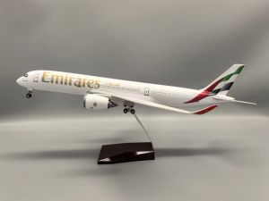 Emirates A350 Airways Souvenir Plane Diecast Model 47CM Scale Resin plane Toy For Kids With Light Airline Collection Aviation