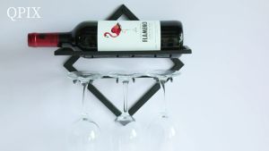 2pcs Wine Rack Bottle Champagne Glass Holder Shelves Bar Fashion Creative Simple Wall Mounted