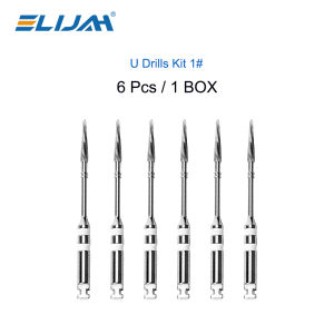 ELIJAH Dental Stainless Steel Reamers Drills Engine Use U Drill Root Canal Fiber Preparation Drills Dentist Clinic Lab Material