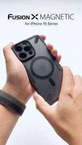 RINGKE® FUSION X Magnetic Heavy Duty Compatible iPhone 15 Pro Max/ 15 Pro MagSafe Translucent Hard Shockproof Advanced Protector Cases Cover