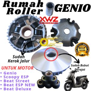 RUMAH ROLLER GENIO 1 SET ASSY CVT SCOPPY ESP BEAT ESP NEW BEAT STREET BEAT DELUXE KIPAS XWZ
