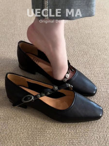MASHUJIA | Giày Bệt Phong Cách Pháp Cổ Điển Mary Janes