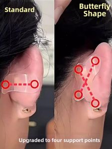 Butterfly Fairy Ear Stickers Strong Support Invisible Face Slimming Wind Cheek Corrector Stand up Ear Magic for Women 2084