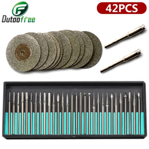 Dremel Accessories Rotary Tools 30pcs Diamond Burs 12pcs Diamond Saw Blades Mini Cutting Discs Drill Bits For Dremel Tool