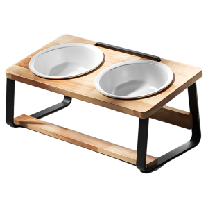 Popocola | Elevated Pet Bowl for Cats and Dogs Ceramic Slow Feeding Bowl Anti-Spill High Feet Design Neck Support Cat Food Bowl 14cm Front Height 17cm Back Height