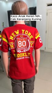 SHIBAKIDS C16: Kaos Baseball Usia 3-12 Tahun