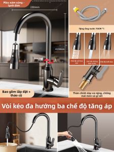 YALANDENG | Vòi Nước Nóng Lạnh Chống Bắn Tăng Áp Co Dãn & Thu Gọn cho Bồn Rửa