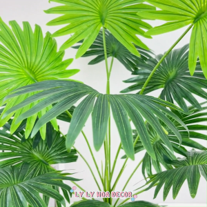 Cụm cọ 12 nhánh lá cao su hàng đẹp trang trí nhà cửa hàng văn phòng sự kiện. Hoa Lụa Decor