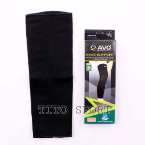Deker knee lutut voli panjang hitam polos pria wanita pelindung lutut kaki AVO long