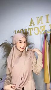 HIJAB LANA (NON PED) // BERGO MARYAM JERSEY PINGWIN - SIZE L