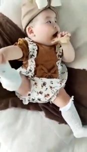 Baby Bodysuit Baby Girl Jumpsuit Floral Fake Two Piece Triangle Romper Summer Clothes 0-18 Months
