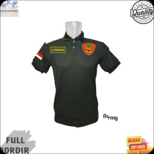 Baju Linmas Lengan Pendek Full Bordir | Seragam Linmas Terbaru | Kaos Pelindung Masyarakat - BKS