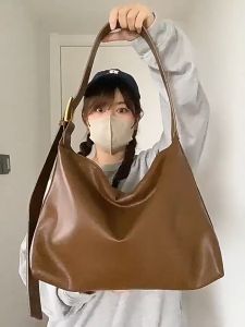 MR Soft Leather Messanger Bag Korean Tote Bag Women Handbag  Minimalist Big Capacity Shoulder Bag Beg Perempuan 韩版日常包包
