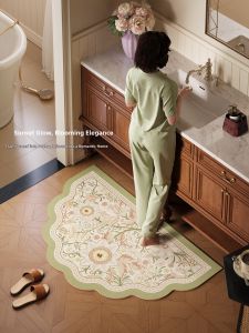 FANJUTAIDU | Water Absorbent Slip Resistant Easy Care Bathroom Mat