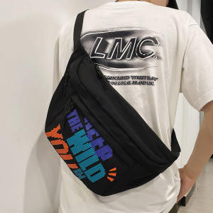 Casual Nylon Crossbody Bag for Men Large Capacity Chest Bag Street Trendy Dumpling Shape Leisure Waist Bag Single Shoulder Bag for Women