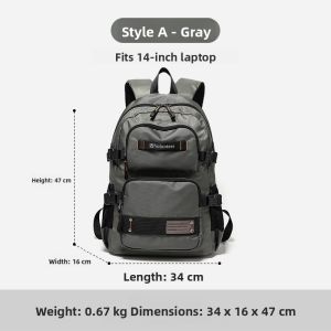 spaceman | Mens Outdoor Sports Backpack Oxford Cloth Commuting Computer Bag Large Capacity Double Shoulder Bag School Bookbag For Middle And Primary Students