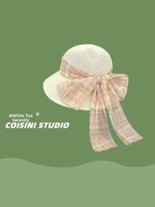 French Style Bow Ribbon Straw Sun Hat