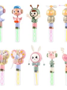 Internet Celebrity Cartoon Animal Rocking Whistle Bubble Wand Bubble Water Bubble Beach Toys 3-12 Years Old Boys and Girls Bubble Wand