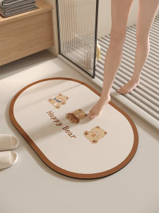 Siêu Thấm Hút Thảm Nhà Tắm Cực Nhanh Khô Chống Trơn Trượt Vệ Sinh Nhà Vệ Sinh Thảm Tảo Cát Chất Liệu Bùn Nhà Sàn