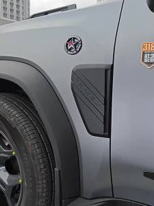 Kalynlun For Chery Jetour Traveler T2 Car Leaf Panel Decorative Cover Modification Body Side Label Air Port Black Warrior Accessories  8T1A6F