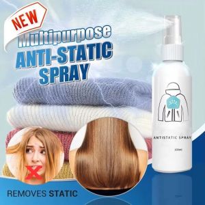 100ml Anti Static Spray Clothes Static Cling Remover Portable Household Quick Static Electricity Removal Items for Hair Clothing