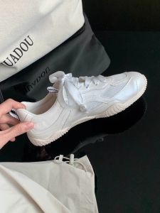 Leather Version~ Genuine Leather Flat Bottom Mesh Breathable Lightweight Versatile Ballet Sport Casual Shoes Women De Xin Shoes
