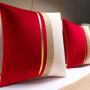 Luxurious Large Square Pillow Bedroom Sofa Soft Cushion New Chinese Style Bed Headrest Premium Quality Living Room Pillow