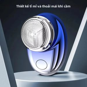 Máy Cạo Râu Điện Mini Chống Nước Máy Tỉa Râu Di Động Máy Cạo Râu Du Lịch Sạc Được Dành Cho Nam Giới Với Lưỡi Dao Bằng Thép Không Gỉ Và Thiết Bị Tỉa.