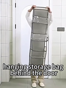 4/6 Layers Space‑Saving Hanging Storage Bag Behind‑Door Multi‑Purpose Organizer for Bedroom Wardrobe Bathroom