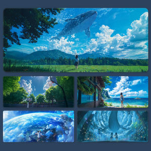 Mouse Pad Oversized Healing Landscape Computer Keyboard Pad Fresh Office Mouse Pad Boys and Girls Home Gaming Mat
