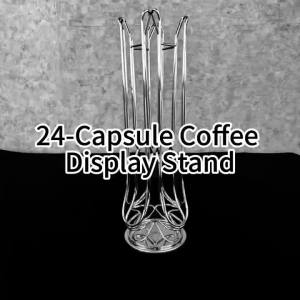 360° Swivel Coffee Pod Display Storage Stand for Vertuo Capsules - 24 Pods Max Capacity Holder Compatible with Vertuo System