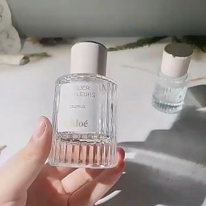 Botol Parfum Spray Kaca Tebal Model Salur Garis Isi Ulang Perfume Travel Size