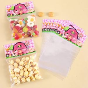 10/20/50pcs Handbag Candy Bags Pink Farm Birthday Party Decoration Gift Bag 1st Birthday Party Supplies
