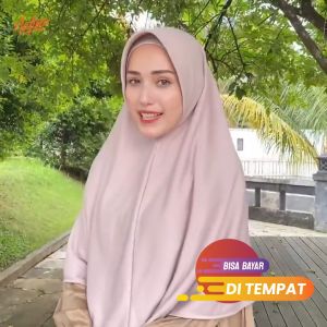 Nafisa Asha Super Jumbo | Hijab Pet Khimar Instan Bergo Syari | Jilbab Kerudung Kaos simple