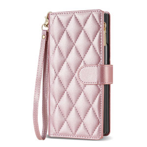 szhaiyu | For Samsung Galaxy Z Fold 8 Ultra Z Fold 8 7 6 5 4 Crossbody Leather Case With Zipper Cards Solt Wallet Bag Shockproof Cover