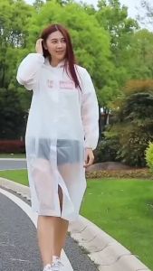 Jas hujan hiking EVA dewasa semi transparan mantel dewasa poncho jas ujan camping outdoor ponco raincoat kelelawar