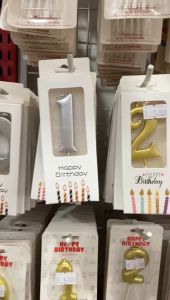 Lilin Angka Gold / Silver GLOSSY Kemasan Box Putih / lilin ulang tahun elegant BESAR / jumbo Gold / silver Unik Mewah Elegan