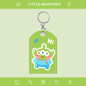 Rectangular Integrated Elevator Community Key Card Holder PU Material Cartoon Anime Design Public Transport Card Case