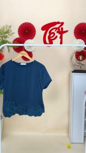 Áo kiểu thiết kế trang nhã chất liệu lụa dập nhăn rũ tự nhiên AN4L0950 Thời trang Thiều Hoa