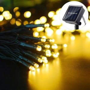 Solar LED Light String Christmas Outdoor Fairy Waterproof Light for House Garden Street Shrubbery Tree Holiday Decoration