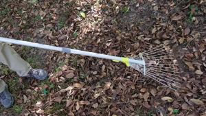 Garden Leaf Rake Steel Lightweight Rust-Proof Ergonomic Handle (82-160 cm) Foldable