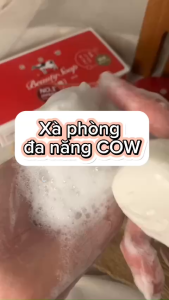 Xà Phòng Đa Năng Cow Beauty Soap Làm Sạch Dịu Dưỡng Ẩm Dịu Nhẹ Dùng Cho Toàn Thân Cả Mặt 90G