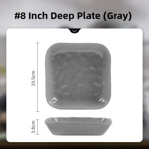 Nordic Style Creative Plain Gray Underglaze Simple Ceramic Bowls Dishes