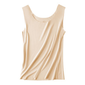 AIMO | เสื้อกั๊กสายเดี่ยวผ้าโมดอลหลวมๆ สำหรับผู้หญิง เสื้อชั้นในฤดูใบไม้ร่วงและฤดูหนาวแบบสวมใส่สบาย ไร้ตะเข็บ ดีไซน์หลังสวยงาม