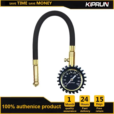 KIPRUN Tire Pressure Gauge 0-100 PSI Heavy Duty Air Pressure Gauge Compatible Car Accessories Easy to Read Tyre Pressure Measurement for Bicycle Car SUV Truck Motorcycle